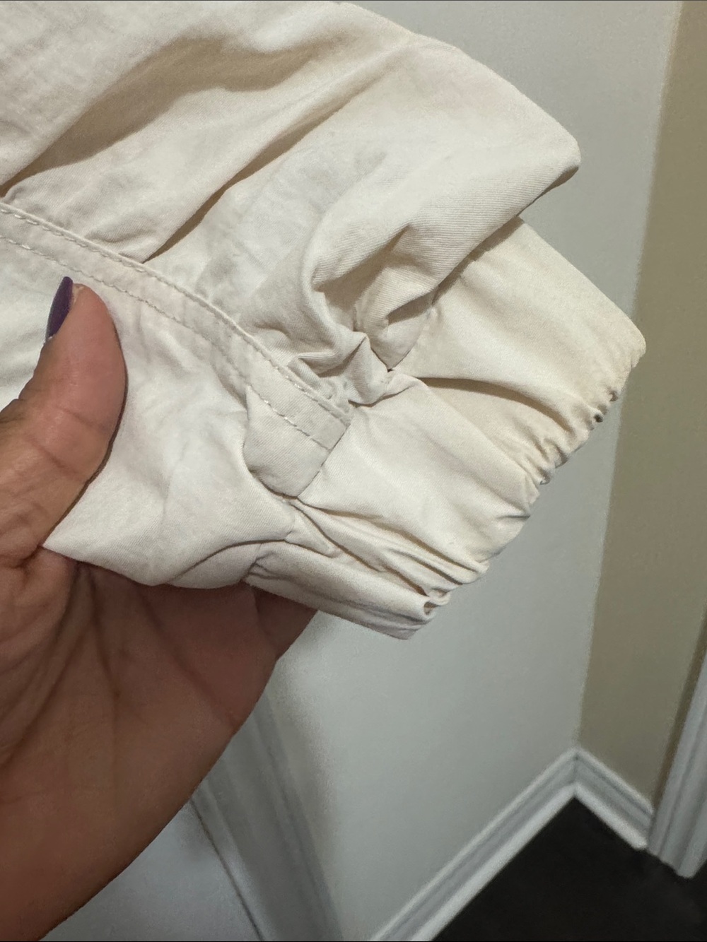 Cream Ruched Funnel Neck Jacket - Picture 14 of 17